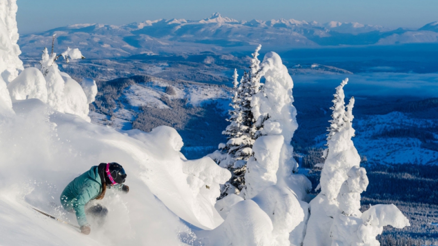 Wintersport in Canada - Sun Peaks geweldig uitzicht